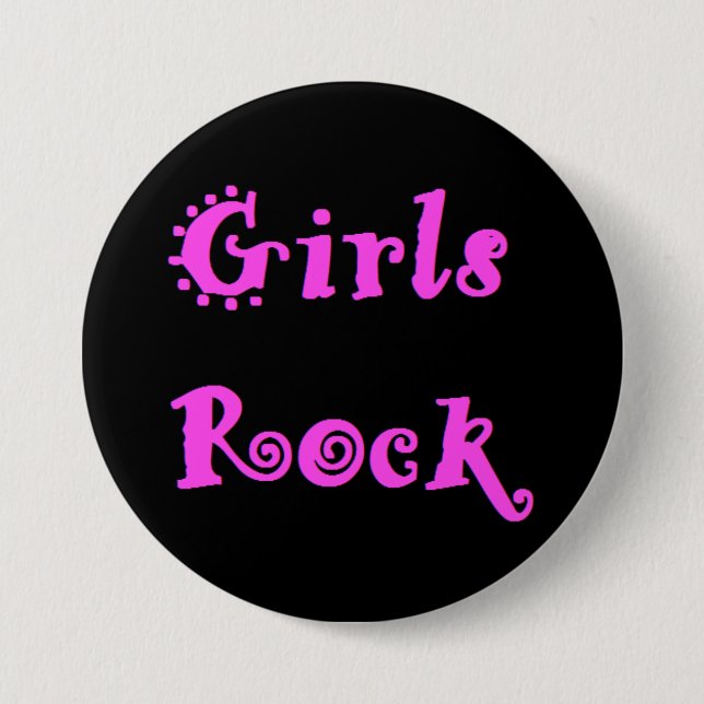 Badge Rond 7,6 Cm Roche de filles (Devant)