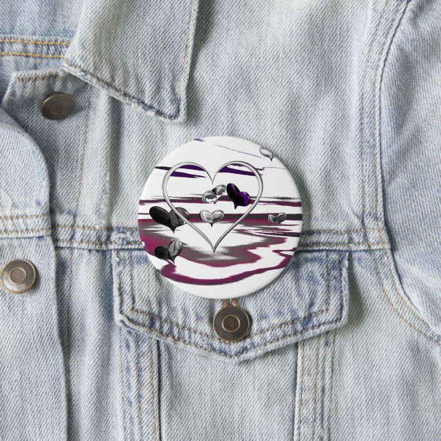 Badge Rond 7,6 Cm Romance futuriste (En situation)