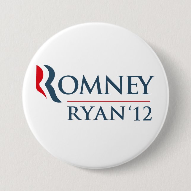 Badge Rond 7,6 Cm Romney Ryan 2012 (Devant)