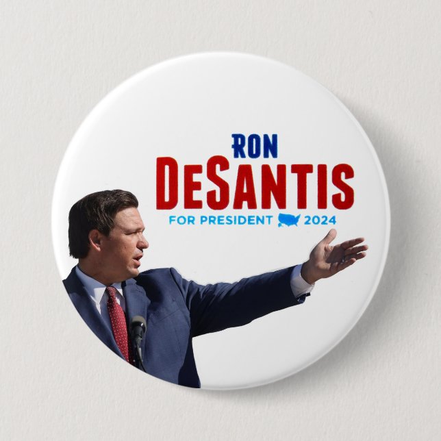 Badge Rond 7,6 Cm Ron DeSantis pour le Président (Devant)