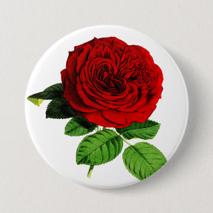Badge Rond 7,6 Cm Rose