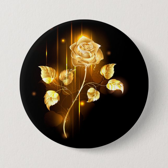 Badge Rond 7,6 Cm Rose d'or ( rose d'or ) (Devant)