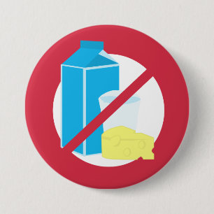 Badge Rond 7,6 Cm Rouge aucuns enfants d'alerte d'allergie de