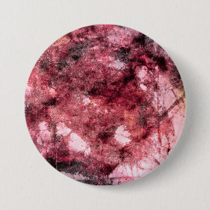Badge Rond 7,6 Cm Rouge noir grunge peinture abstraite brosse art mo