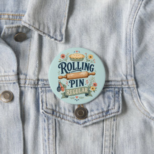Badge Rond 7,6 Cm Rouleau à pâtisserie régulier bouton de pâtissière