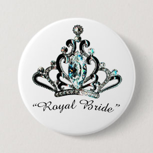 Badge Rond 7,6 Cm "Royal Bride" Tiara buttons