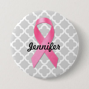 Badge Rond 7,6 Cm Ruban de conscience de cancer du sein personnalis