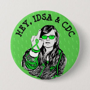 Badge Rond 7,6 Cm Ruban de sensibilisation à la maladie de Lyme Bout