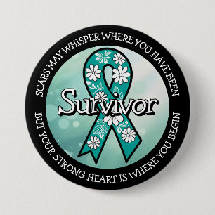 Badge Rond 7,6 Cm Ruban de sensibilisation sarcatoïde de Survivor SA