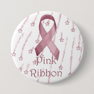Badge Rond 7,6 Cm Ruban rose