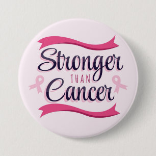 Badge Rond 7,6 Cm Ruban Rose Sensibilisation au Cancer