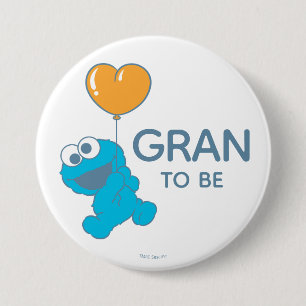 Badge Rond 7,6 Cm Rue Sésame   Grand-mère du Baby shower Monster Coo