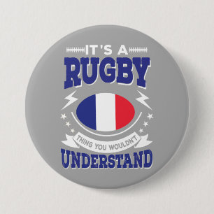 Badge Rond 7,6 Cm Rugby France