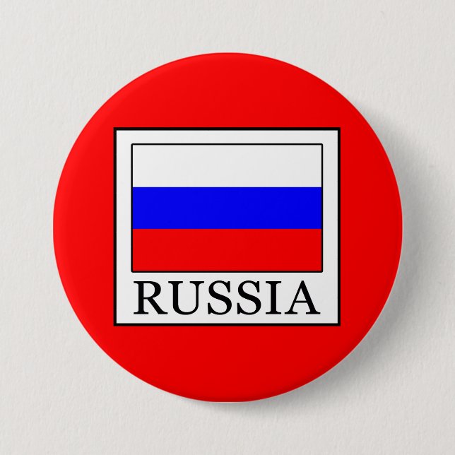 Badge Rond 7,6 Cm Russie (Devant)