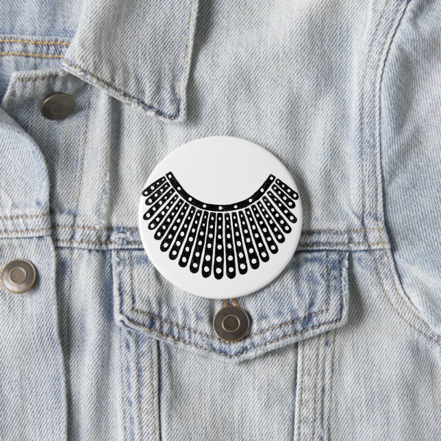 Badge Rond 7,6 Cm Ruth Bader Ginsburg Collier RBG célèbre (En situation)