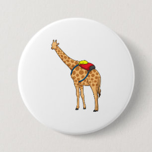 Badge Rond 7,6 Cm Sac à dos Giraffe