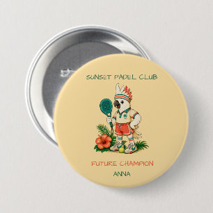 Badge Rond 7,6 Cm Sac à dos personnalisé pour enfants de padel avec 