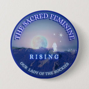 Badge Rond 7,6 Cm Sacré Féminin en Éveil Inspiré par Notre Dame de G