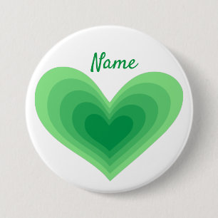Badge Rond 7,6 Cm Sage Green Heart Thunder_Cove