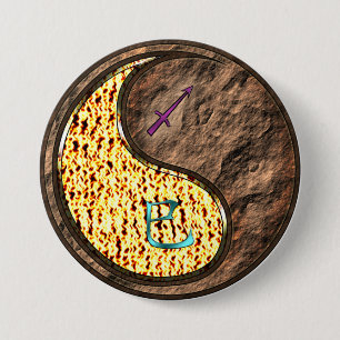 Badge Rond 7,6 Cm Sagittaire & Serpent de terre