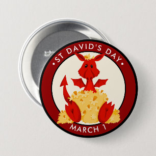 Badge Rond 7,6 Cm Saint-David’s Day