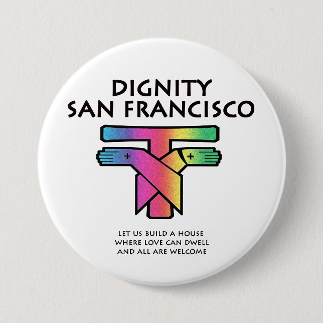 Badge Rond 7,6 Cm Saint Francis LGBTQ (Devant)