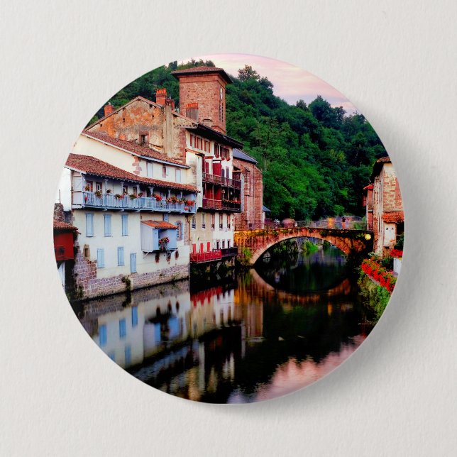 Badge Rond 7,6 Cm Saint Jean Pied de Port (Devant)