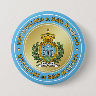 Badge Rond 7,6 Cm Saint-Marin Coat of Arms