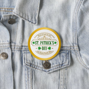 Badge Rond 7,6 Cm Saint-Patrick personnalisé Jour de la Saint-Patric