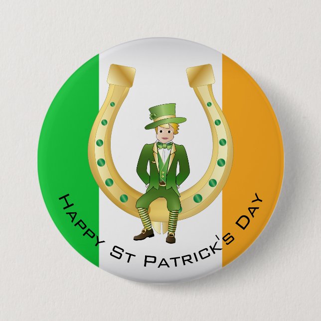 Badge Rond 7,6 Cm Saint Patrick's Day (Devant)