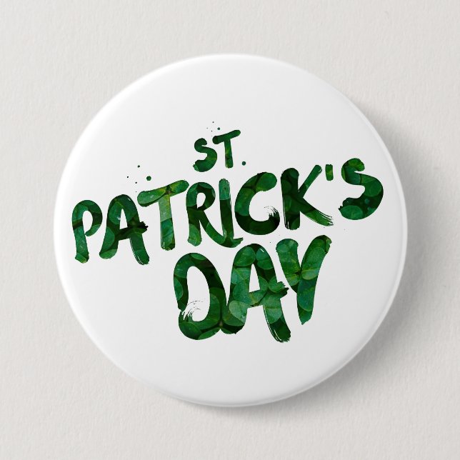 Badge Rond 7,6 Cm Saint Patrick's Day (Devant)