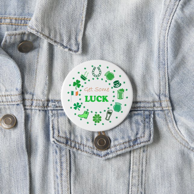 Badge Rond 7,6 Cm Saint Patrick's Day (En situation)