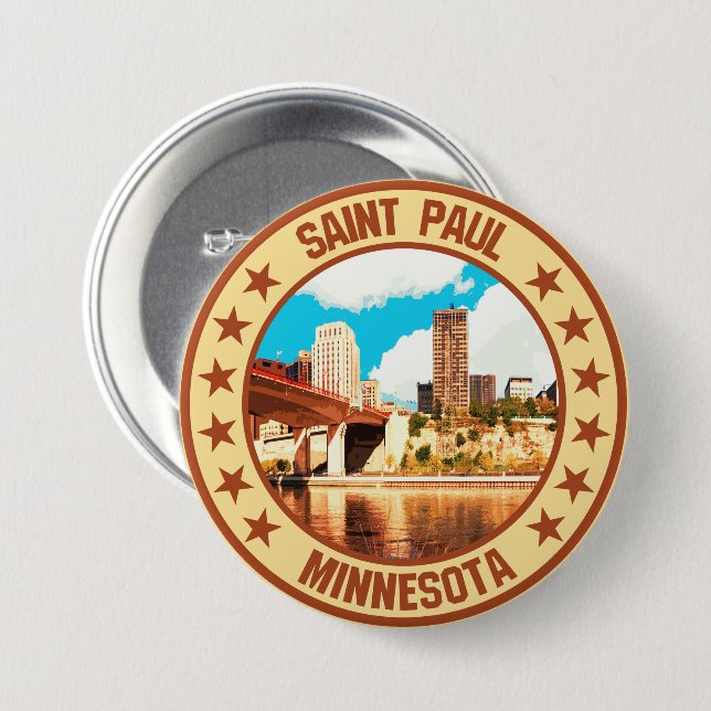 Badge Rond 7,6 Cm Saint Paul (Devant & derrière)