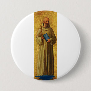 Badge Rond 7,6 Cm Saint Romuald le fondateur des Camaldules
