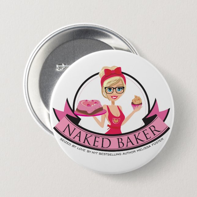 Badge Rond 7,6 Cm Saisi par Love Baker Button (Devant & derrière)