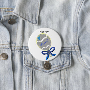 Badge Rond 7,6 Cm Salut ! C'est un garçon ! Bouton Faire-part étoile
