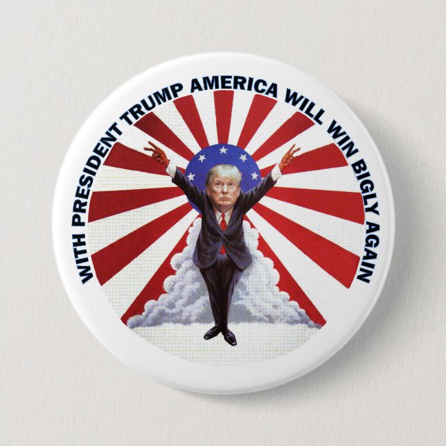 Badge Rond 7,6 Cm Salute d'investiture de Trump (Devant)