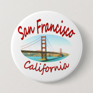 Badge Rond 7,6 Cm San Francisco la Californie