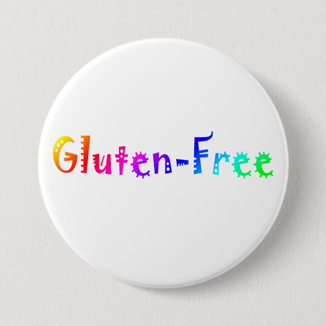 Badge Rond 7,6 Cm Sans gluten (Devant)