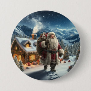 Badge Rond 7,6 Cm Santa Claus