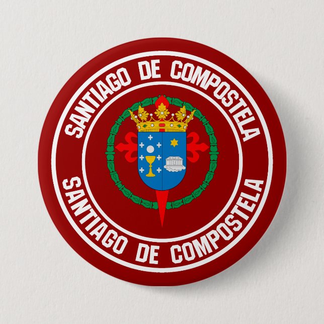 Badge Rond 7,6 Cm Santiago de Compostela Round Emblem (Devant)