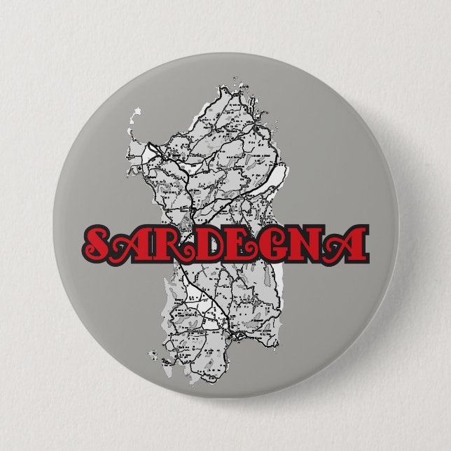 Badge Rond 7,6 Cm Sardaigne (Devant)