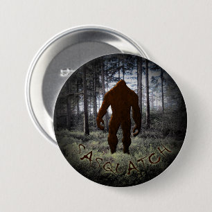 BADGE ROND 7,6 CM SASQUATCH EN BOIS