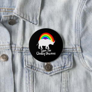 Badge Rond 7,6 Cm Save The Chubby Unicorns