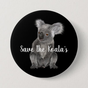 Badge Rond 7,6 Cm Save the Koala's
