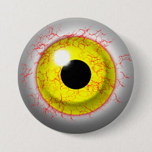 Badge Rond 7,6 Cm Scandale Sanglante Zombie Oeil Nouveauté