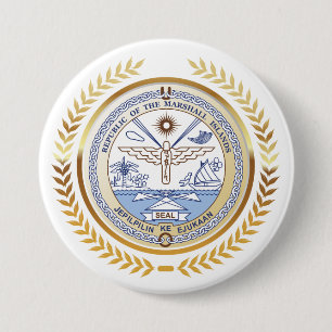 Badge Rond 7,6 Cm Sceau des Îles Marshall