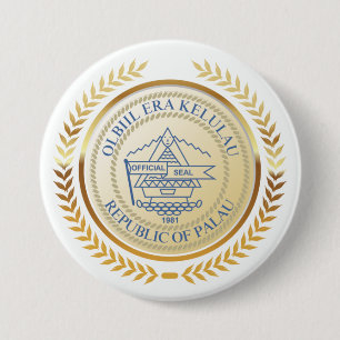 Badge Rond 7,6 Cm Sceau officiel Palau