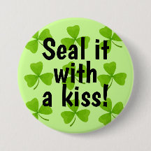 Sceller avec un Shamrock vert baiser