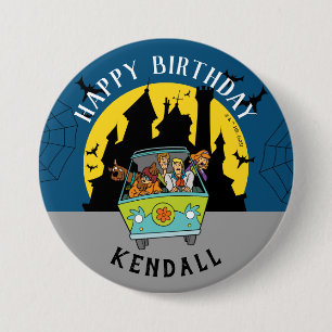 Badge Rond 7,6 Cm Scooby Doo Spooktacular Halloween Anniversaire